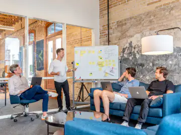 Team planning digital growth strategy